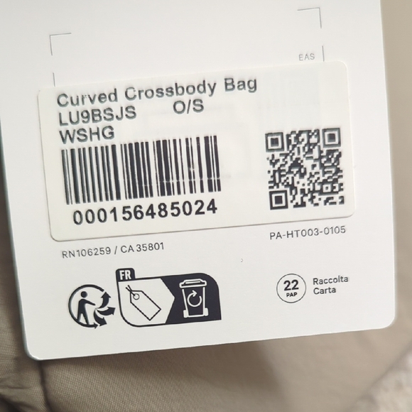 Lululemon Curved Crossbody Bag, Warm Ash Grey 3L - Picture 7 of 7